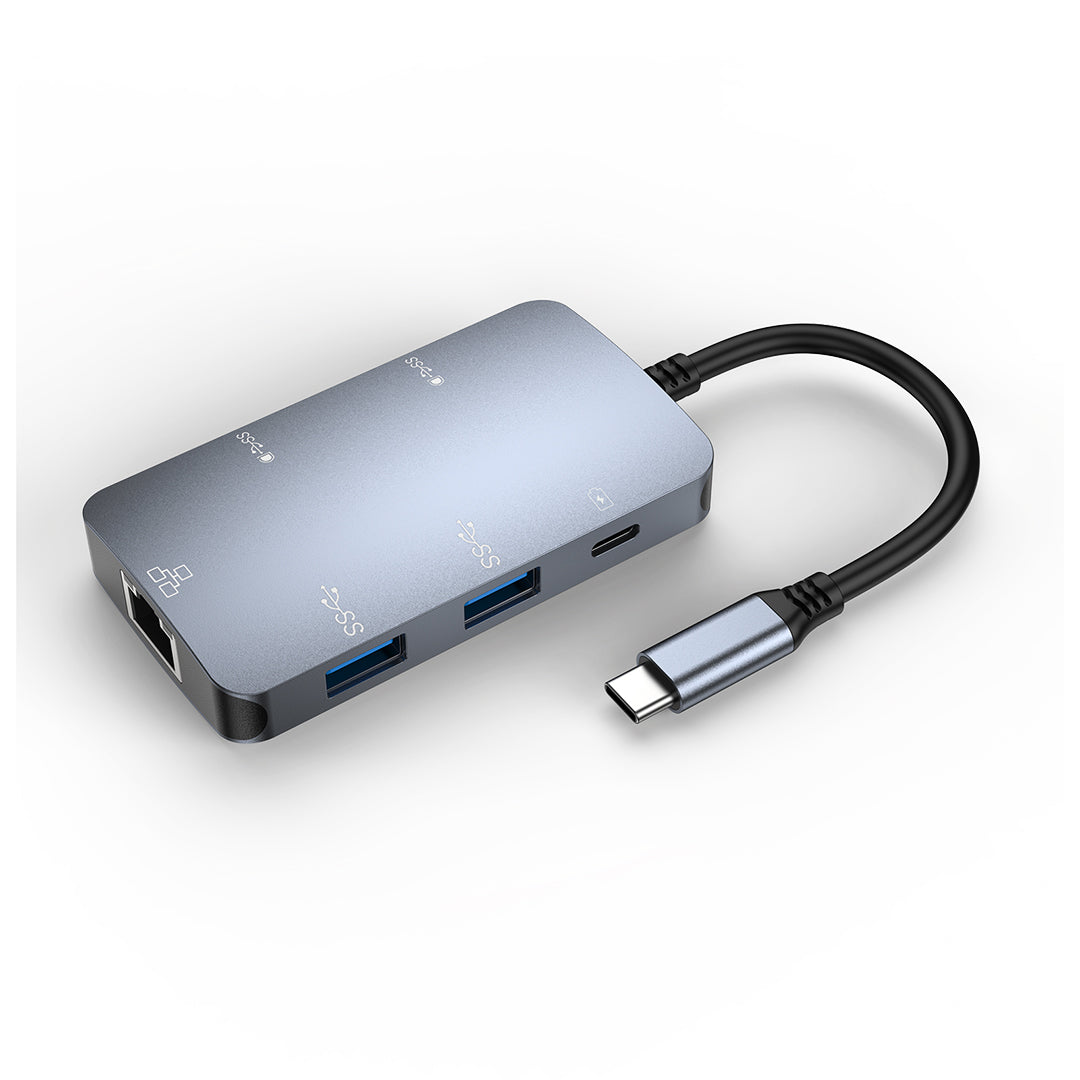 Dock Station USB Tipo C Para Lan RJ45 Exbom KaBuM